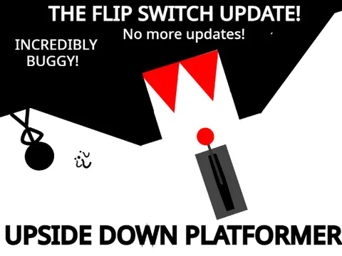 Upside Down Platformer logo - speedrun time ranking game