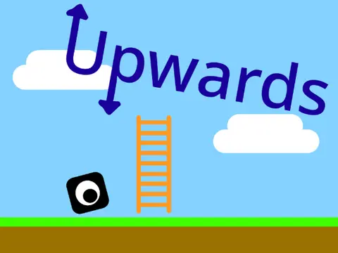Upwards multiplayer platformer logo - vertical cloud platforming with seasonal environments