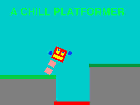 V1.5 Platformer 100 Chill game logo with Speed Cube character