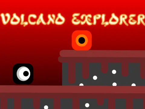Volcano Explorer Platformer game cover showing volcanic environment