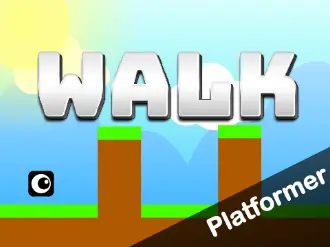 walk platformer logo - minimalist movement-based platformer design