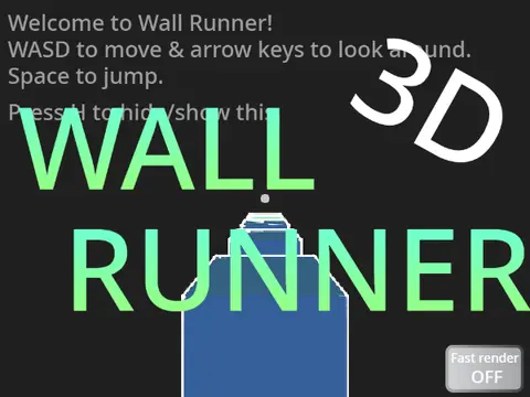 Wall runner 3D platformer logo - 3D Scratch game with wall-running mechanics