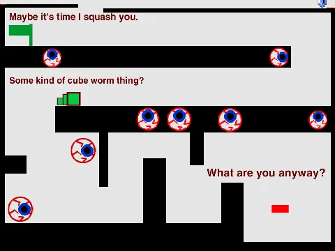 Warden platformer logo with Super Meat Boy music credit