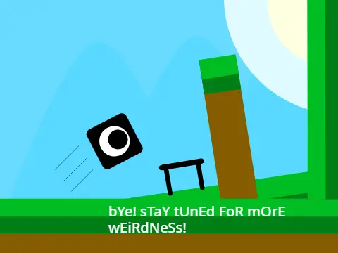 Weird platformer logo featuring unconventional experimental game design