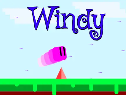 Windy platformer logo - mobile friendly platformer with wind mechanics