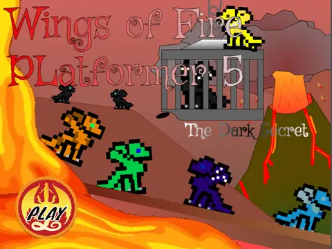 Wings of Fire Platformer 5 game logo featuring dragonets