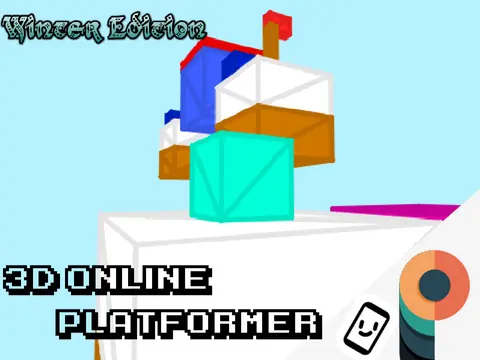 Winter Edition 3D online platformer logo - winter themed multiplayer platforming