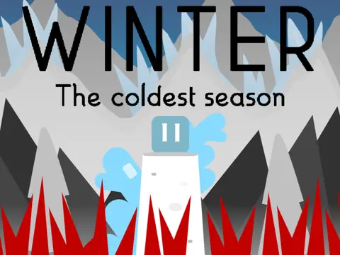 Winter Platformer v3 logo cover with snowy theme and coin collection