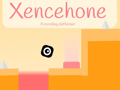 Xencehone scrolling platformer logo - challenging platform game