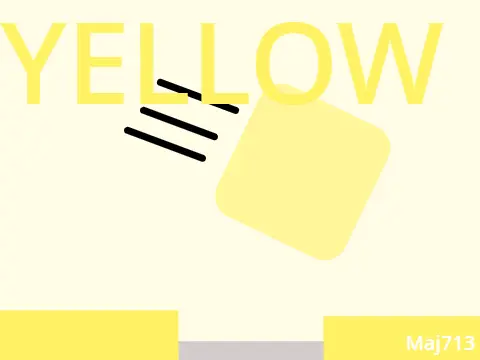 Yellow story platformer logo - narrative platform adventure game