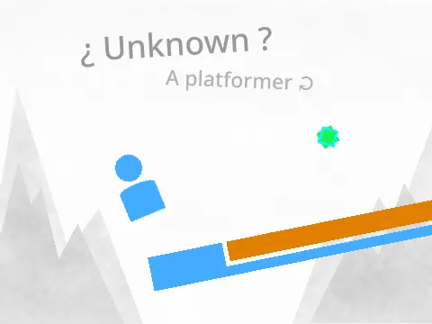 Unknown platformer logo - mysterious trust-themed narrative game