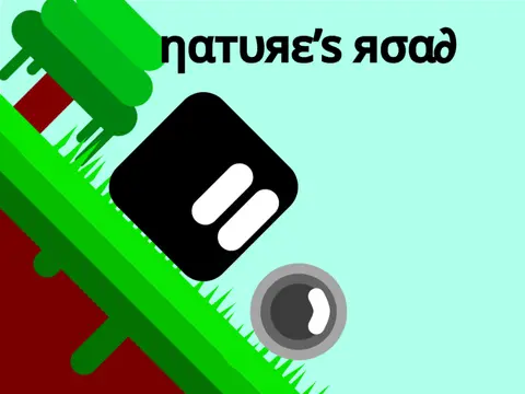 Nature's Road v1.3 platformer logo with nature theme and portal unlock mechanic