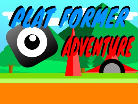 Platformer Adventure logo cover featuring character select screen and stage select interface