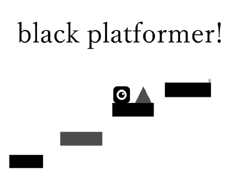 鬼畜 black platformer logo - minimalist dark aesthetic platformer